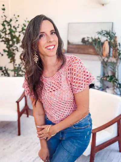 Circle Leaf Lace Crochet Summer Top