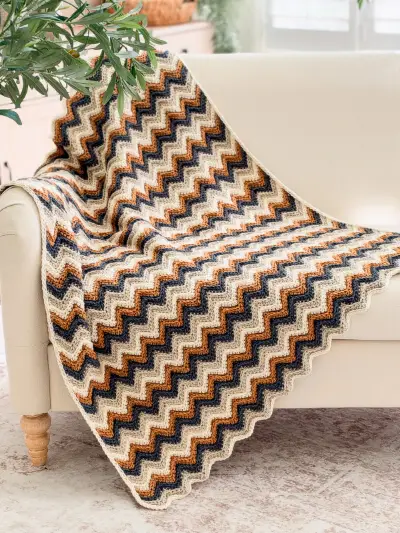Ripple Crochet Blanket