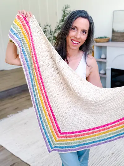 Wheat Stitch Triangle Shawl