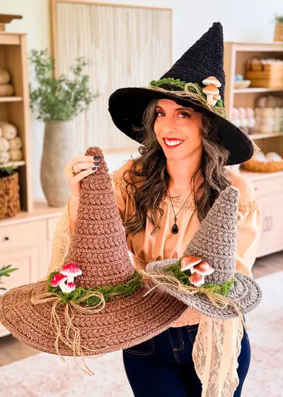 Wheat Stitch Witch Hat