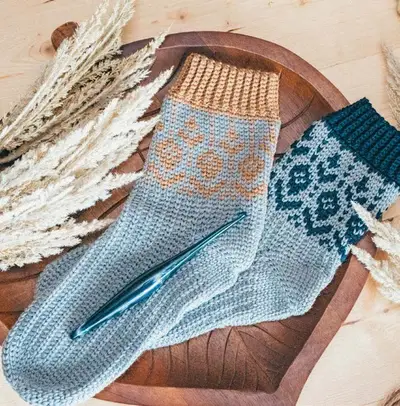 Woodland Walker Crochet Socks