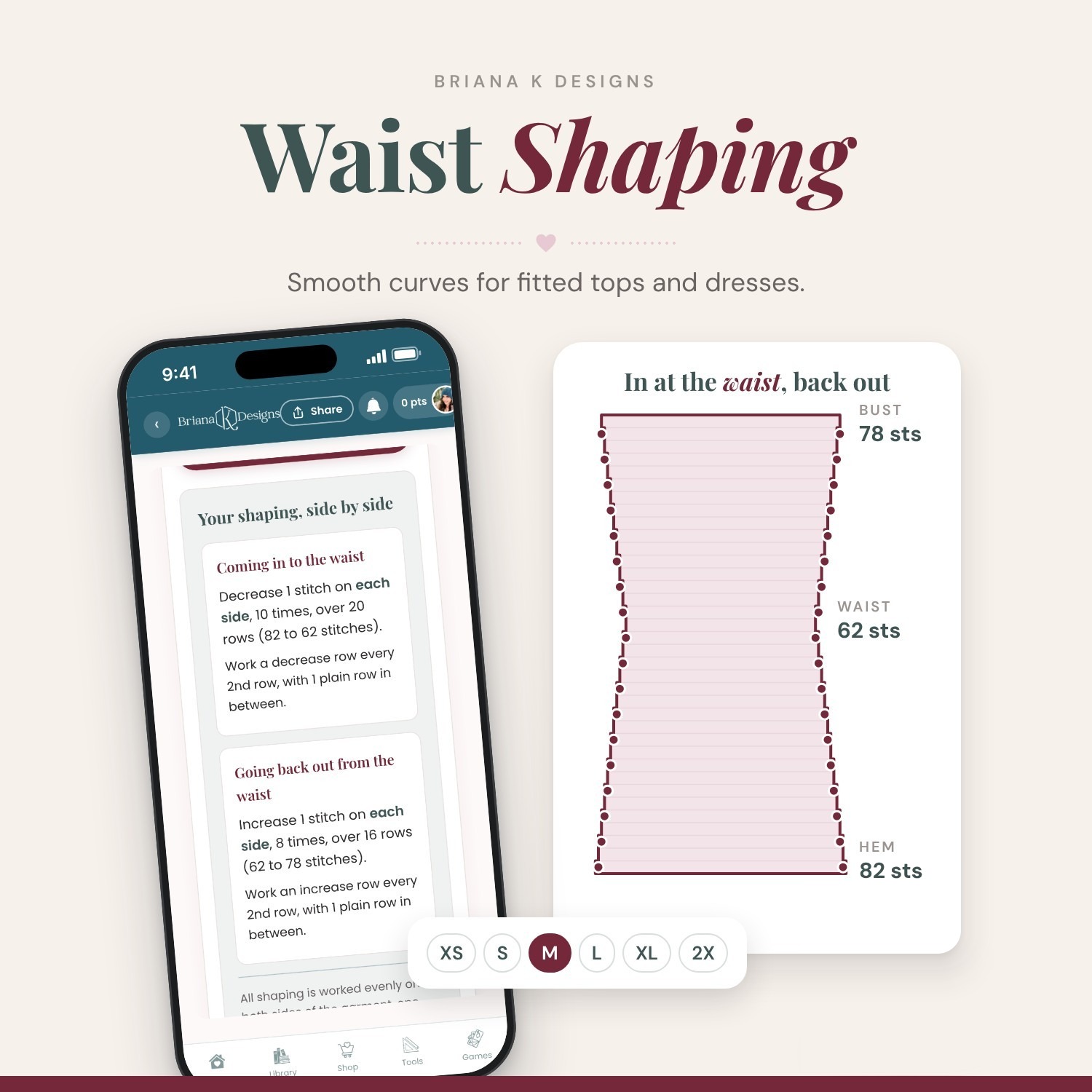 Crochet Waist Shaping Calculator